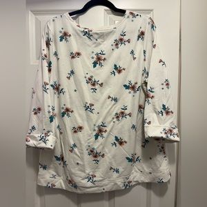 3/4 length sleeve floral shirt.  Women’s size L